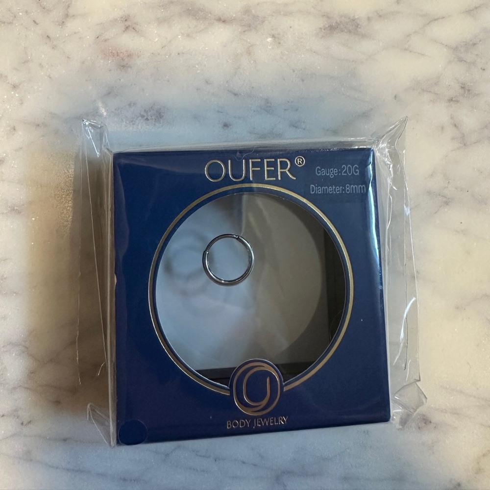 OUFER Silver Body Jewelry Ring